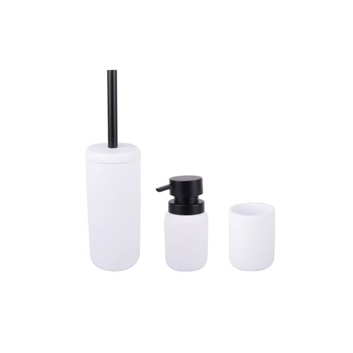 Vaso portacepillos de dientes para baño PUMP  Blanco Mate