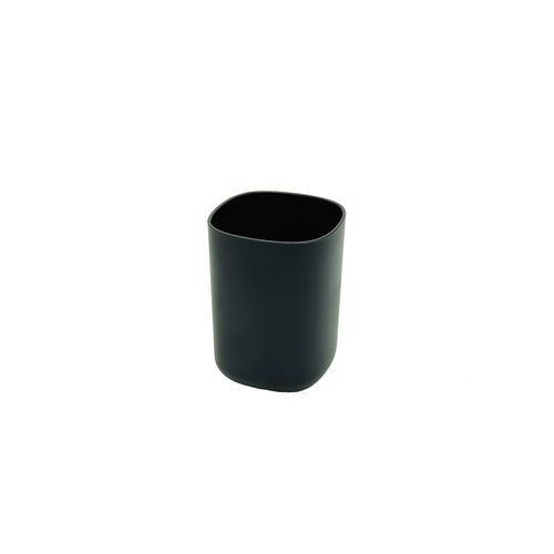 Vaso portacepillos de dientes para baño SIMPLE - Negro mate