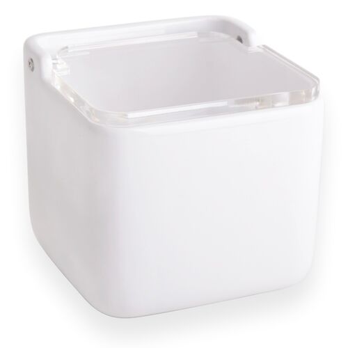 Salero de cocina con tapa acrílico SQUARE - blanco