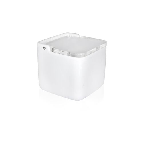 Salero de cocina  con tapa acrlico SQUARE - blanco