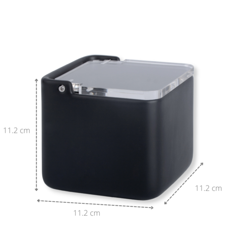Salero de cocina con tapa acrÃ­lico SQUARE - negr