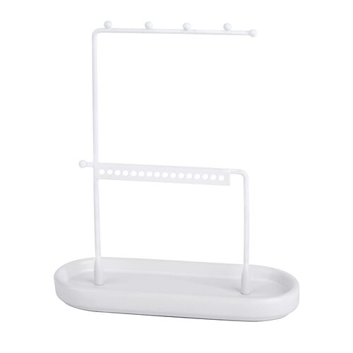 Soporte Joyas - Metal / Cerámica - Blanco