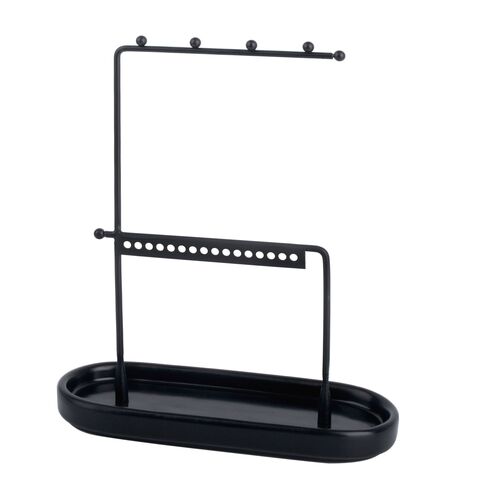 Soporte Joyas - Metal / Cerámica - Negro