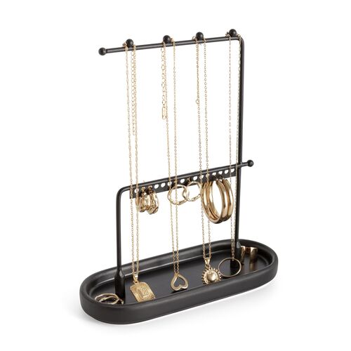 Soporte Joyas - Metal / Cerámica - Negro