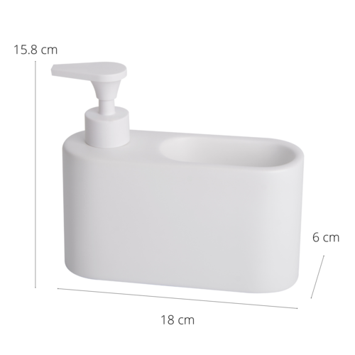 Desconocido DOSIFICADOR DISPENSADOR JABON BAÑO Rectangular Porcelana Blanco  300ML : : Hogar y cocina