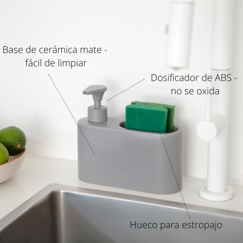 Dosificador de jabón para cocina NORDIC - Blanco mate - Kook Time