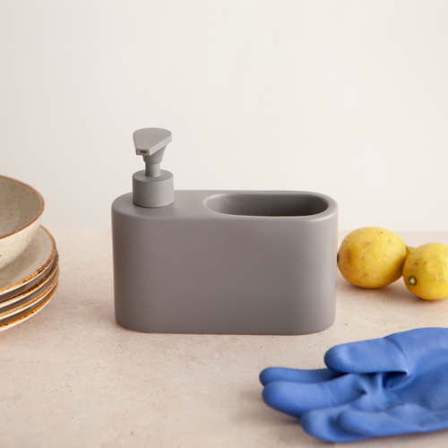 Dosificador de jabÃ³n para cocina de cerÃ¡mica SLIM - gris mate'