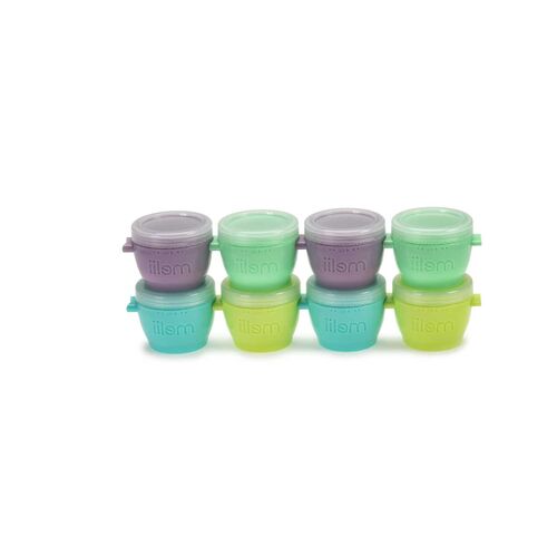 Set de 8 botes de plstico para potitos bebe - 118 ml