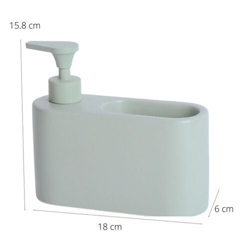 Dosificador de jabÃ³n para cocina de cerÃ¡mica SLIM - sage mate
