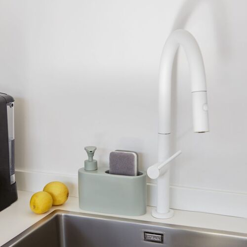 Dosificador de jabÃ³n para cocina de cerÃ¡mica SLIM - sage mate