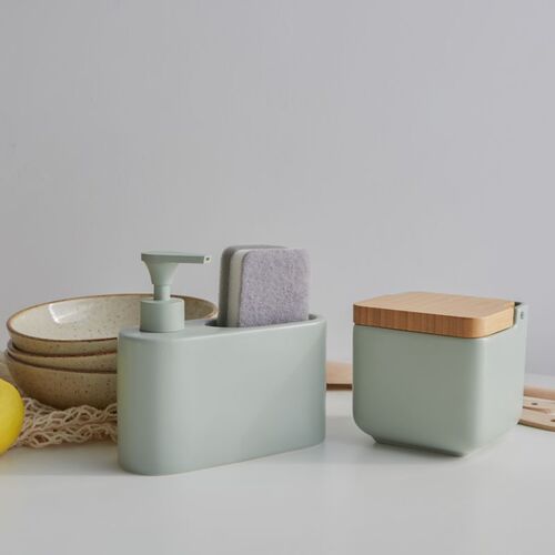 Dosificador de jabÃ³n para cocina de cerÃ¡mica SLIM - sage mate