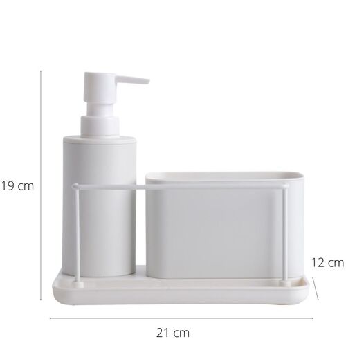 DISPENSADOR JABÓN COCINA COCINA BLANCO