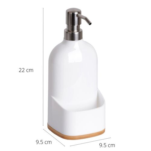 Dosificador de jabÃ³n de cerÃ¡mica BASE - Blanco